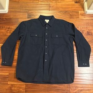 Men’s LL Bean Flannel/Chamois Shirt - Blue XXL